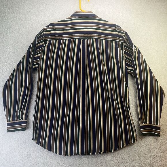 Cherokee vintage striped button up collared long sleeve shirt size large - Picture 11 of 11